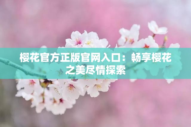 樱花官方正版官网入口：畅享樱花之美尽情探索