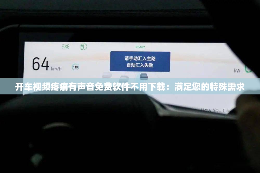 开车视频疼痛有声音免费软件不用下载：满足您的特殊需求