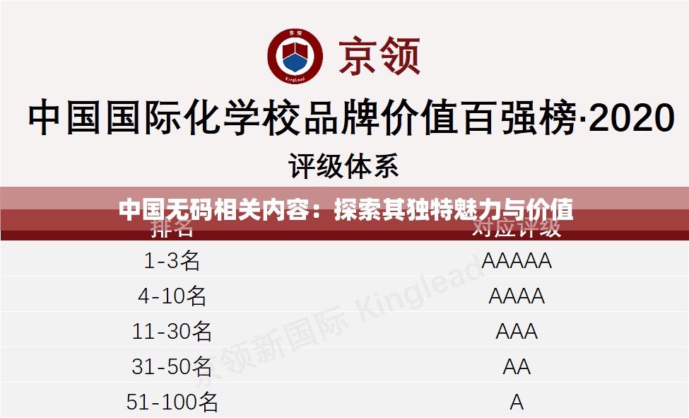 中国无码相关内容：探索其独特魅力与价值