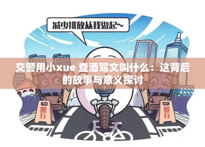 交警用小xue 查酒驾文叫什么：这背后的故事与意义探讨