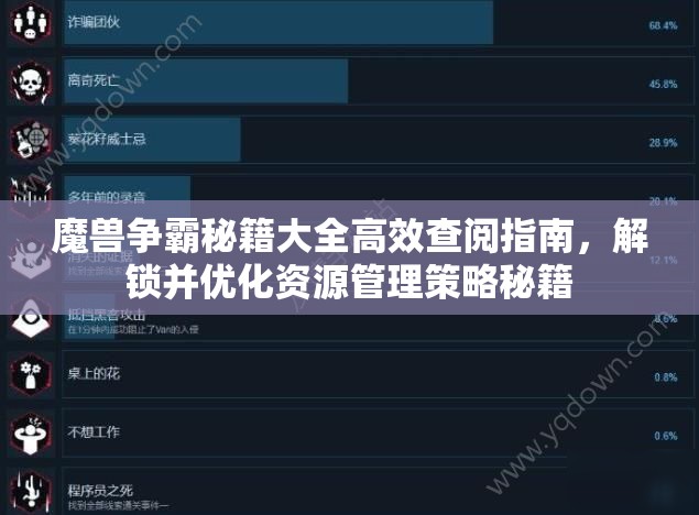 魔兽争霸秘籍大全高效查阅指南，解锁并优化资源管理策略秘籍