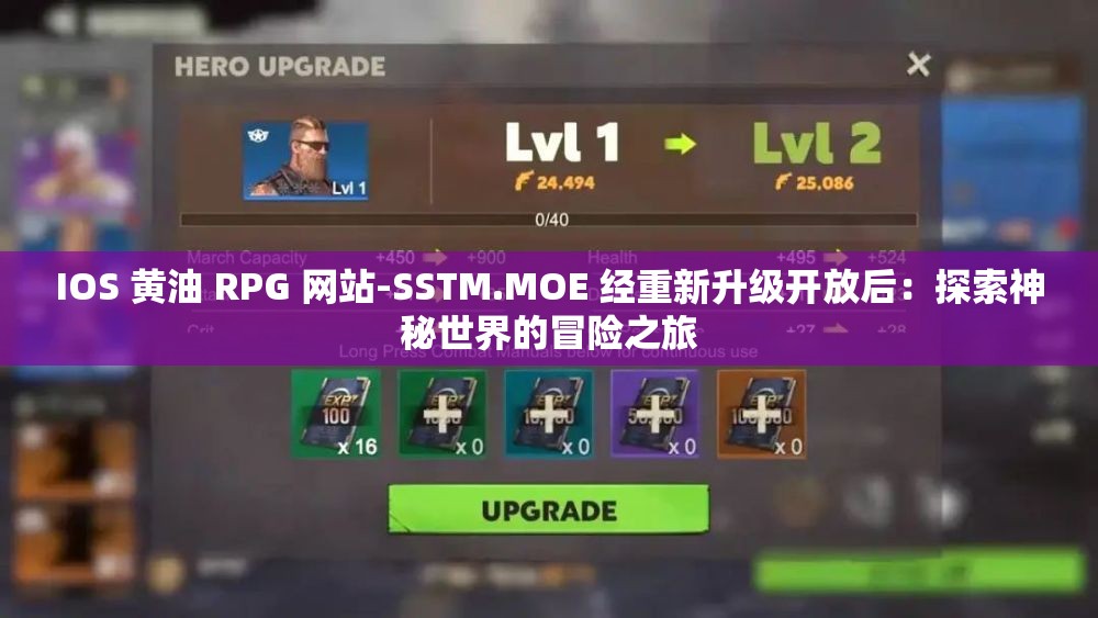 IOS 黄油 RPG 网站-SSTM.MOE 经重新升级开放后：探索神秘世界的冒险之旅