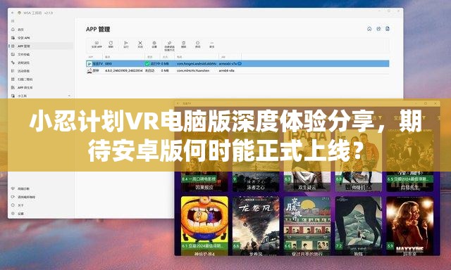 小忍计划VR电脑版深度体验分享，期待安卓版何时能正式上线？