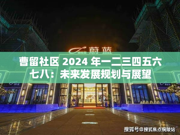 曹留社区 2024 年一二三四五六七八：未来发展规划与展望