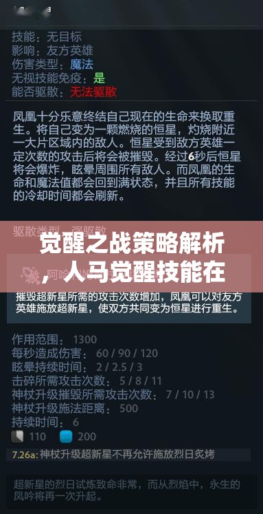 觉醒之战策略解析，人马觉醒技能在资源管理中的核心作用与择日再战智慧