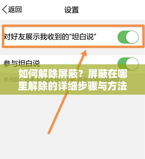 如何解除屏蔽？屏蔽在哪里解除的详细步骤与方法大揭秘