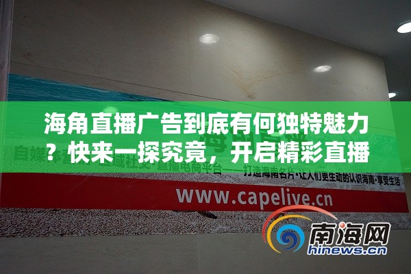 海角直播广告到底有何独特魅力？快来一探究竟，开启精彩直播之旅