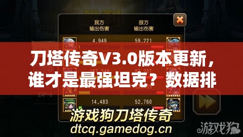 刀塔传奇V3.0版本更新，谁才是最强坦克？数据排行榜揭晓悬念！